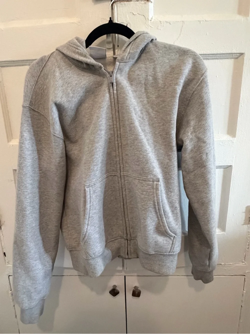Aritzia Men's Light Gray Full-Zip Hoodie